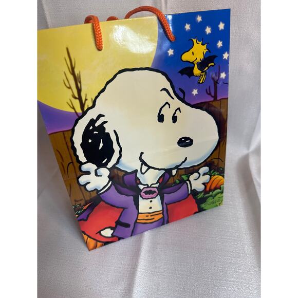 Halloween Peanuts Hallmark UFS Snoopy gift bag vintage unused - Picture 6 of 7
